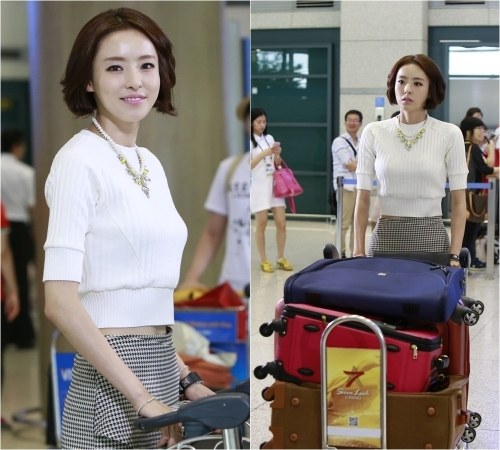 Secrets' Lee Da-hee's airport fashion @ HanCinema